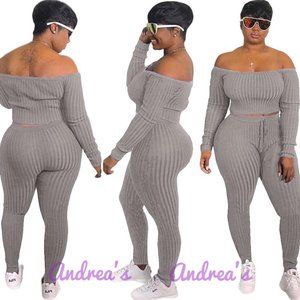 Two Piece Crop Top Jumpsuit